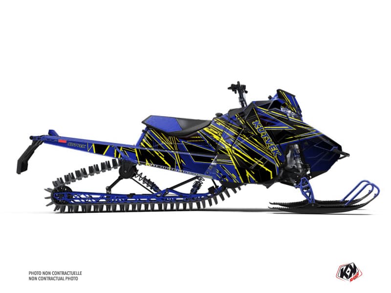 kit déco motoneige polaris rmk pro matryx line-x bleu