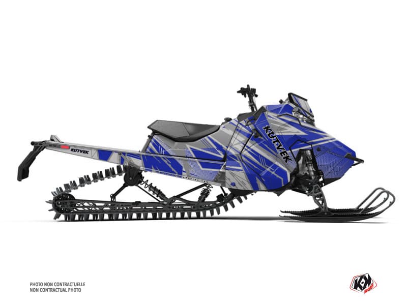 kit déco motoneige polaris rmk pro matryx line-x gris-bleu