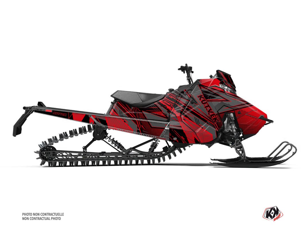 kit déco motoneige polaris rmk pro matryx line-x noir-rouge