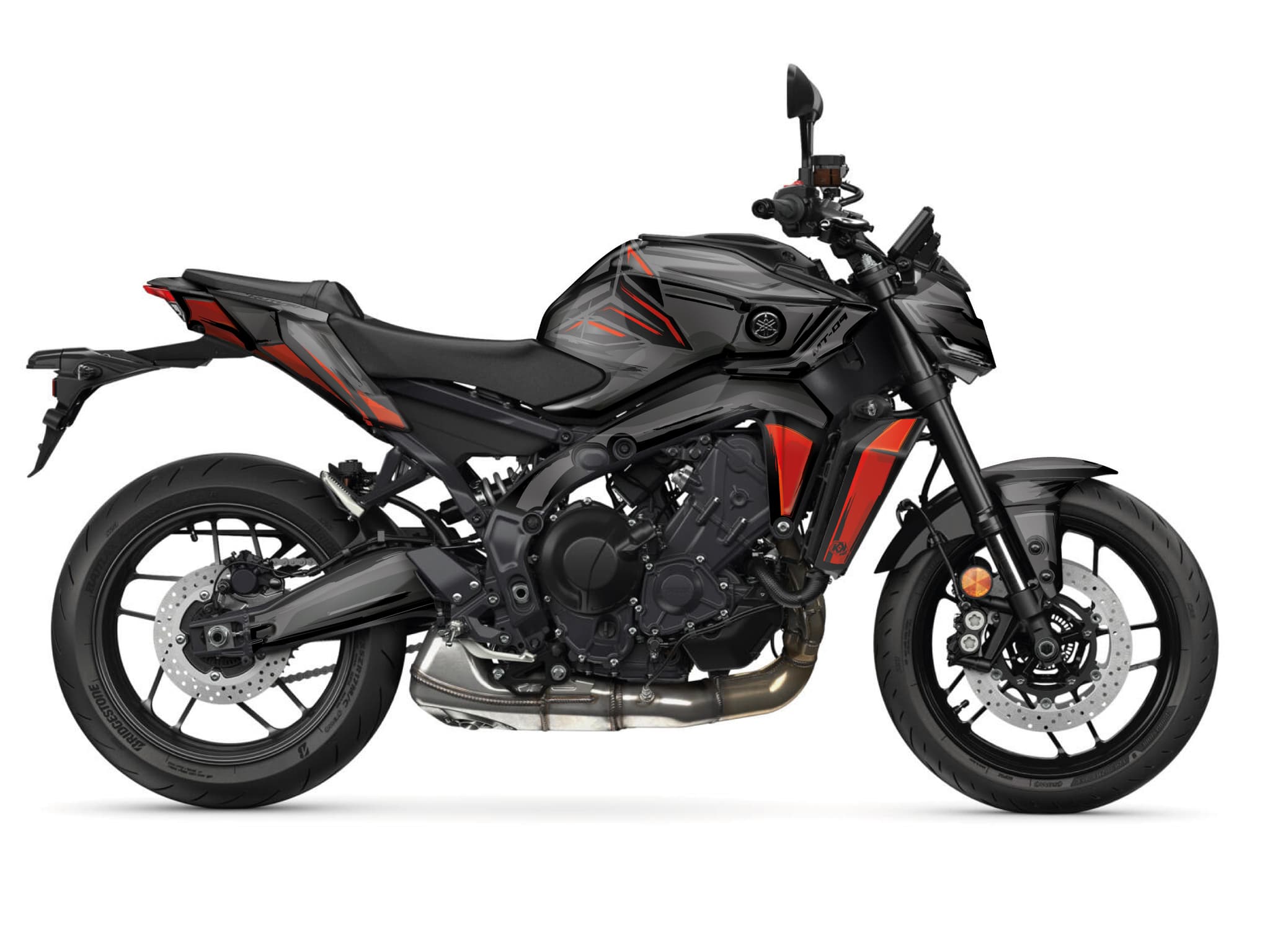 Kit graphique Moto YAMAHA MT 09 POSKA Rouge