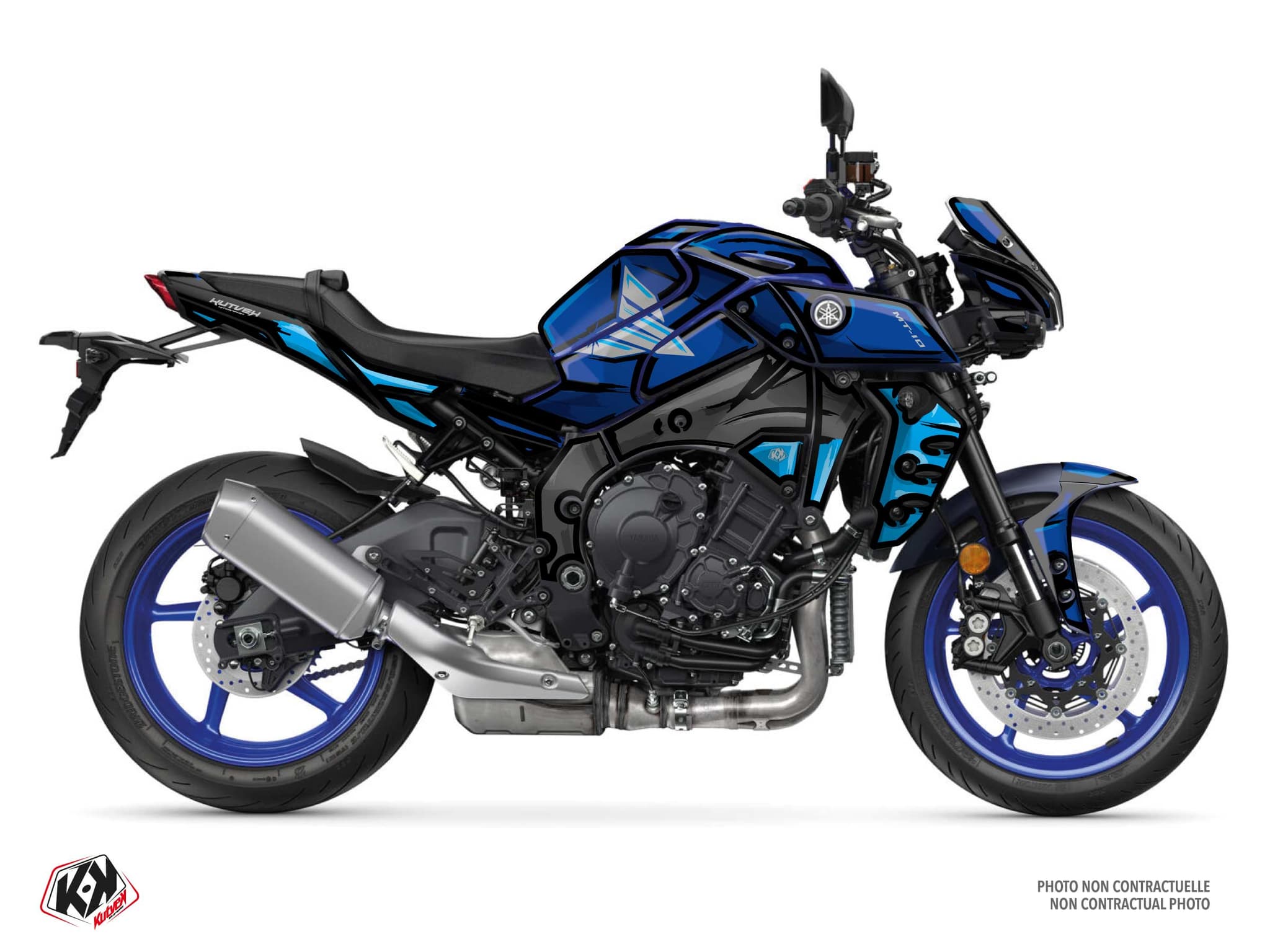 Kit graphique Moto YAMAHA MT 10 POSKA Bleu