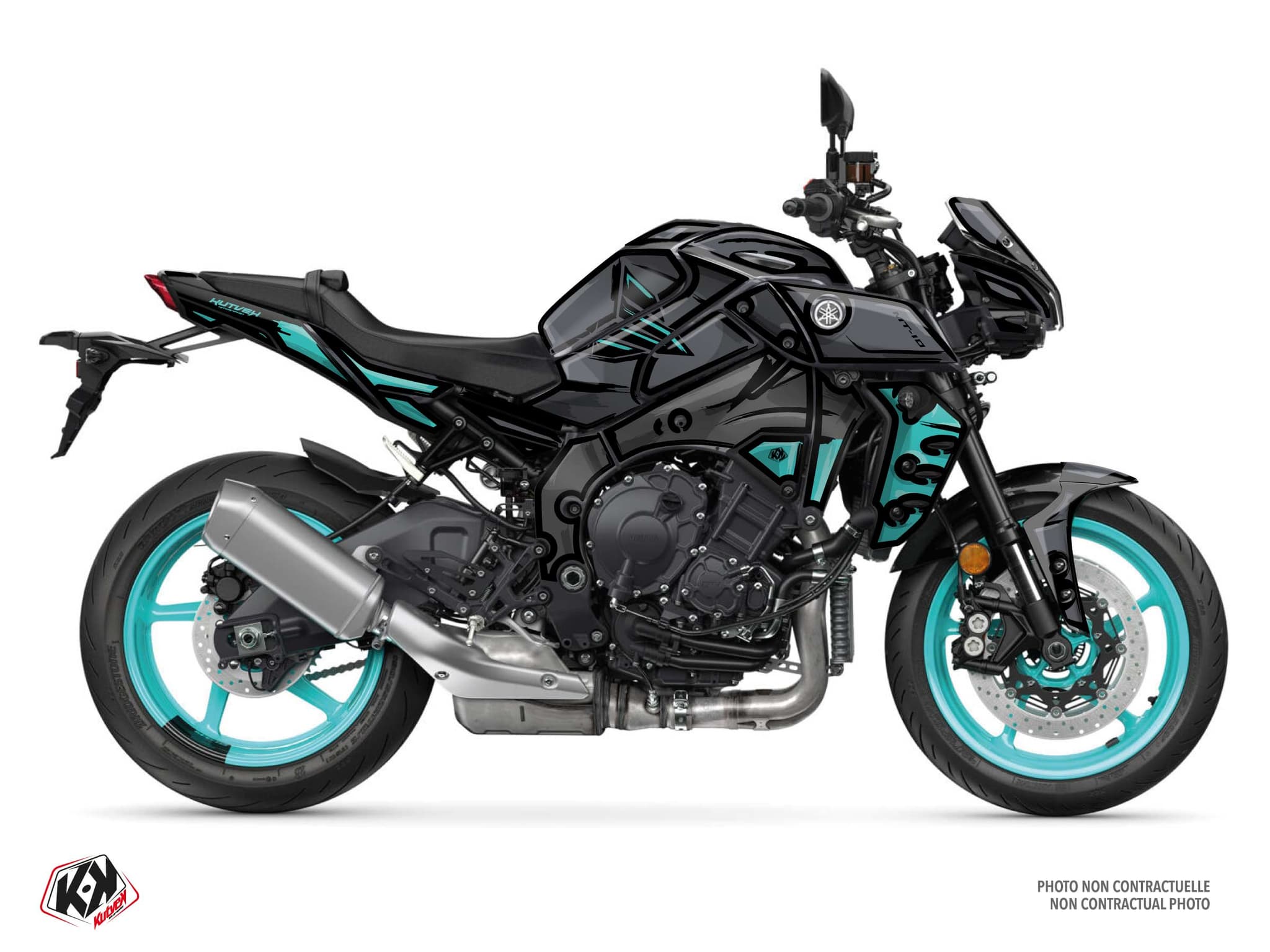 Kit graphique Moto YAMAHA MT 10 POSKA Turquoise