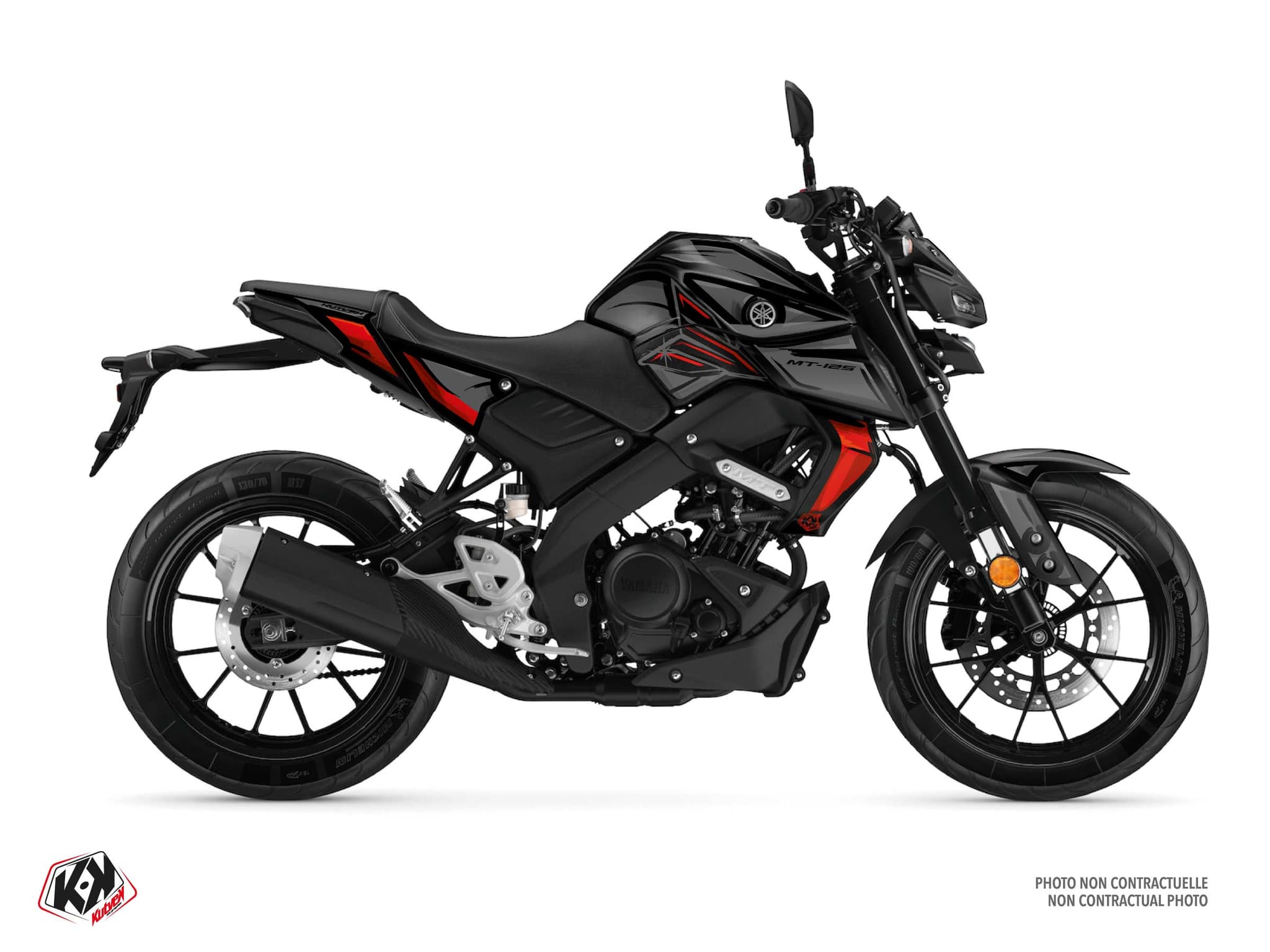 Deko-Set Motorrad YAMAHA MT 125 POSKA Rot