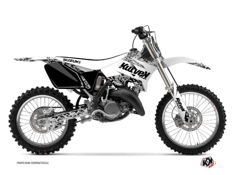 kit graphique motocross suzuki rm 125 predator blanc | Suzuki | Kutvek