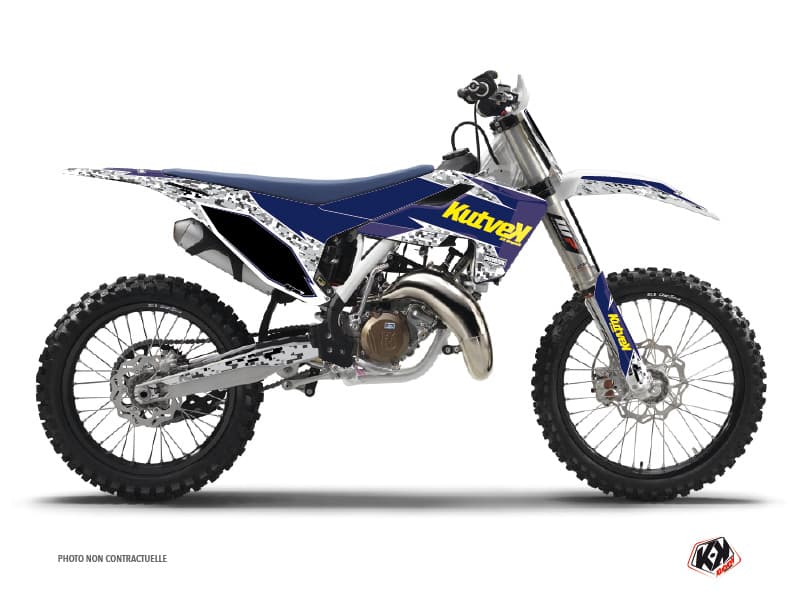 deko-set moto-cross predator husqvarna tc 125 lila gelb