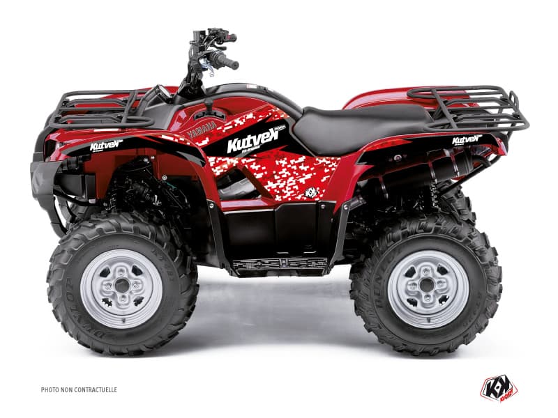Kit graphique Quad Predator Yamaha 125 Grizzly Rouge