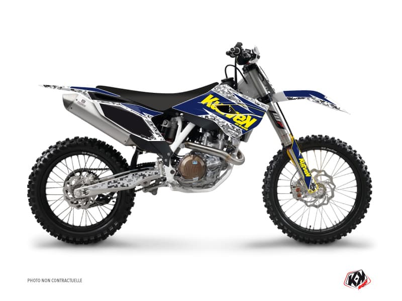 deko-set moto-cross husqvarna fc 250 predator lila-gelb