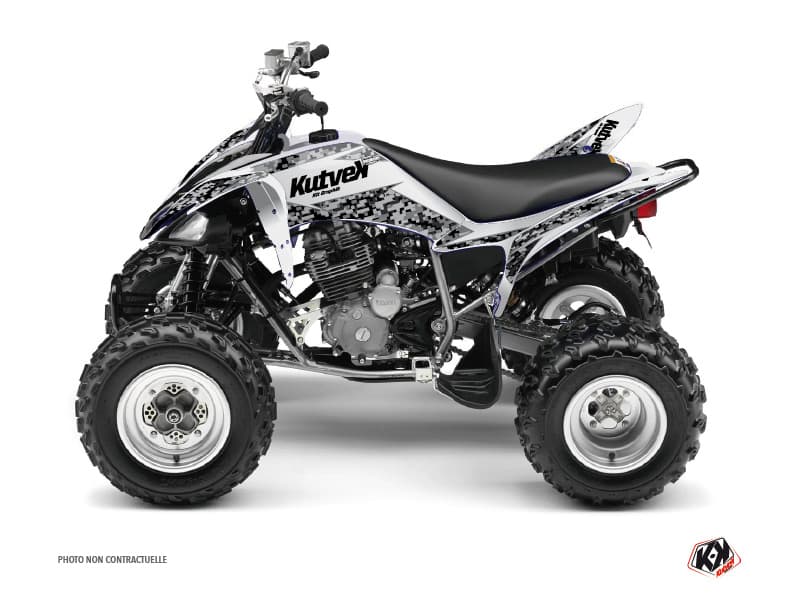 Kit graphique Quad Predator Yamaha 250 Raptor Blanc