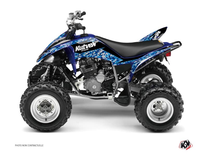 kit graphique quad yamaha raptor 250 predator bleu