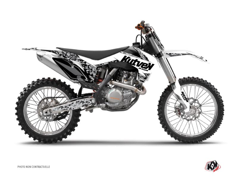 deko-set moto-cross predator ktm 250 sx weiß