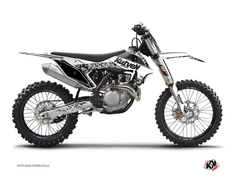 deko-set moto-cross predator ktm 250 sxf weiß