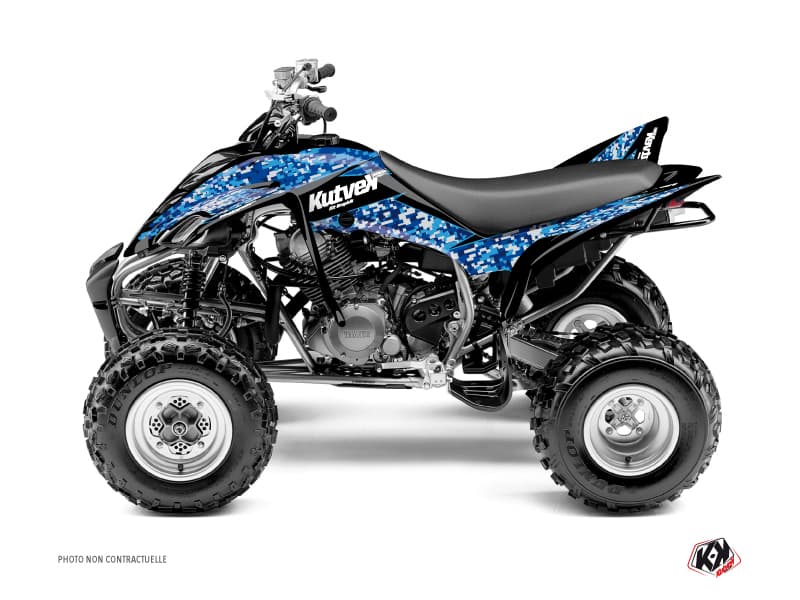 kit graphique quad yamaha raptor 350 predator bleu