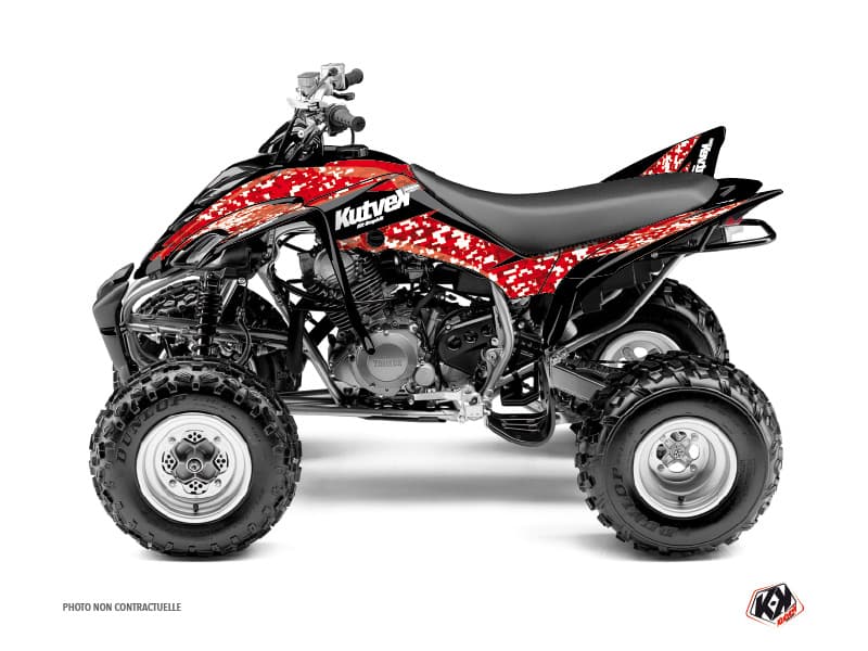 Kit graphique Quad Predator Yamaha 350 Raptor Rouge