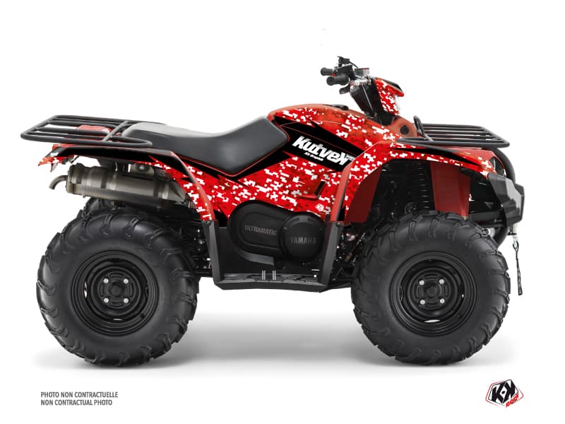 Kit graphique Quad Predator Yamaha 450 Kodiak Noir Rouge | Yamaha | Kutvek