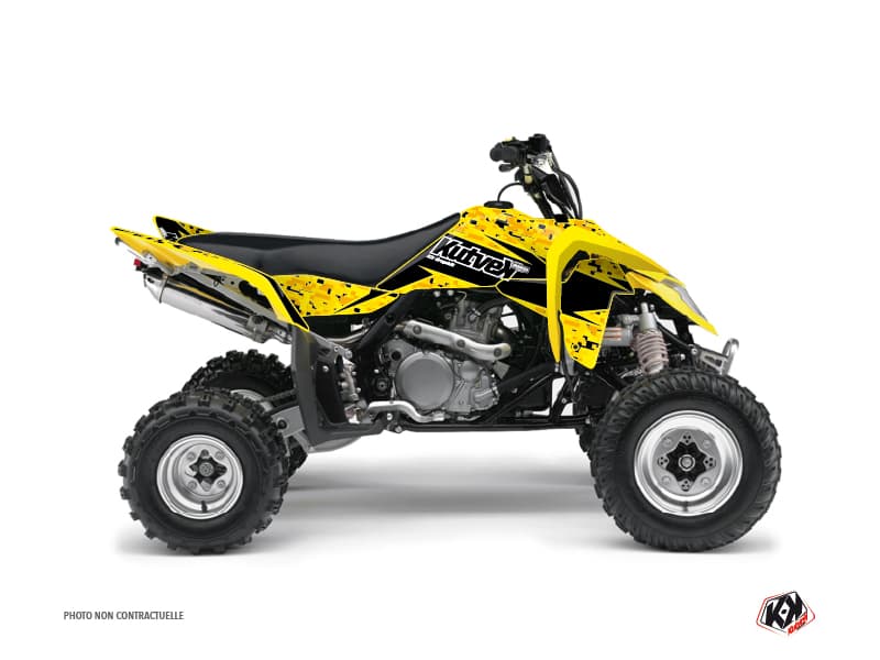 kit graphique quad suzuki ltr 450 predator noir-jaune