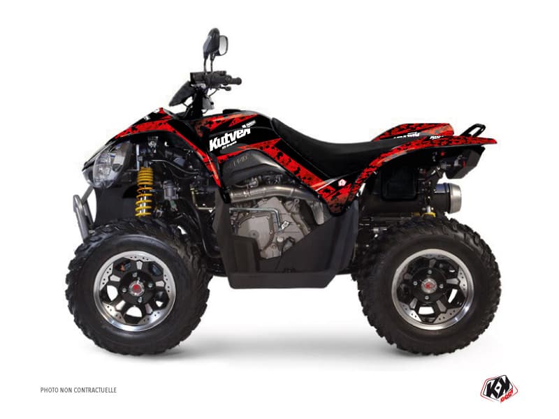 Kit graphique Quad Predator Kymco 450 MAXXER Rouge Noir