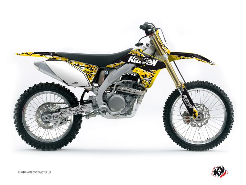 deko-set moto-cross predator suzuki 450 rmz schwarz gelb