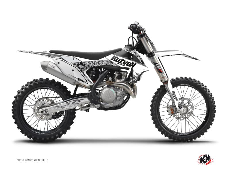 deko-set moto-cross predator ktm 450 sxf weiß