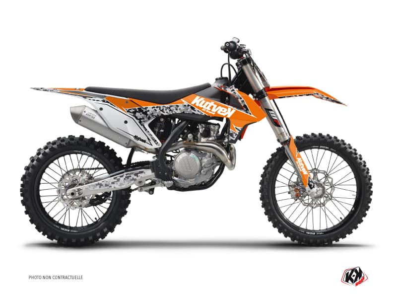deko-set moto-cross predator ktm 450 sxf orange