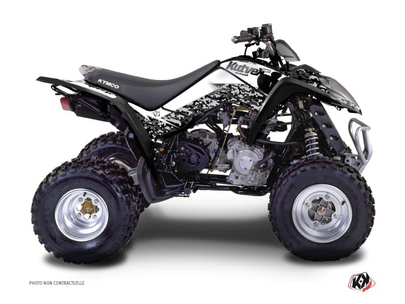 deko-set quad kymco maxxer 90 predator weiß