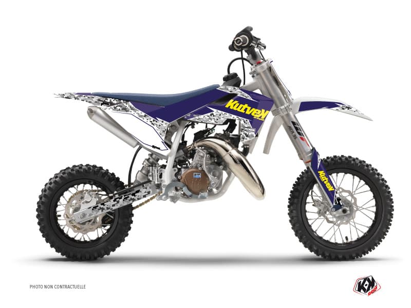 deko-set moto-cross predator husqvarna tc 50 lila gelb