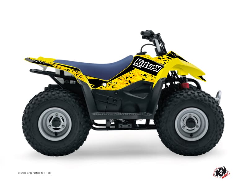 kit graphique quad suzuki lt 50 predator noir-jaune