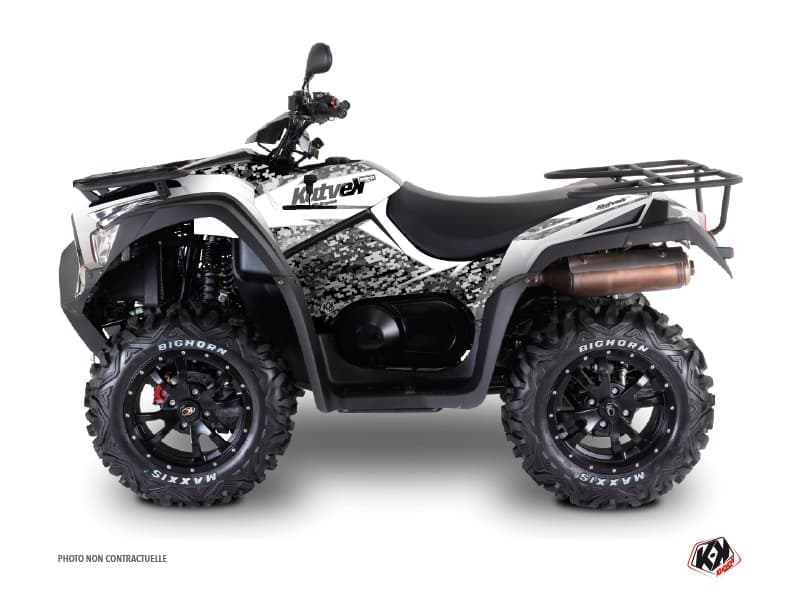 kit graphique quad kymco mxu 700 i essentiel predator blanc