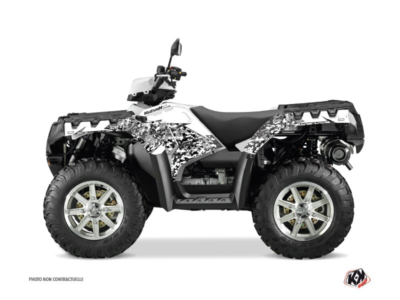 Kit graphique Quad Predator Polaris 1000 Sportsman Forest Blanc