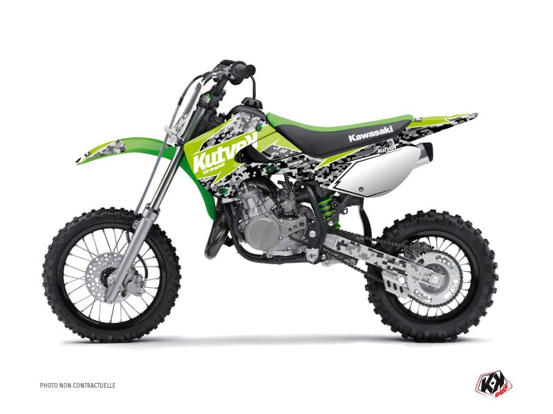 kit graphique motocross kawasaki kx 65 predator vert