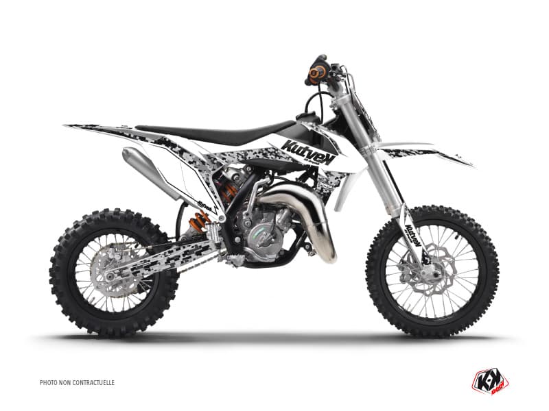 deko-set moto-cross ktm sx 65 predator weiß
