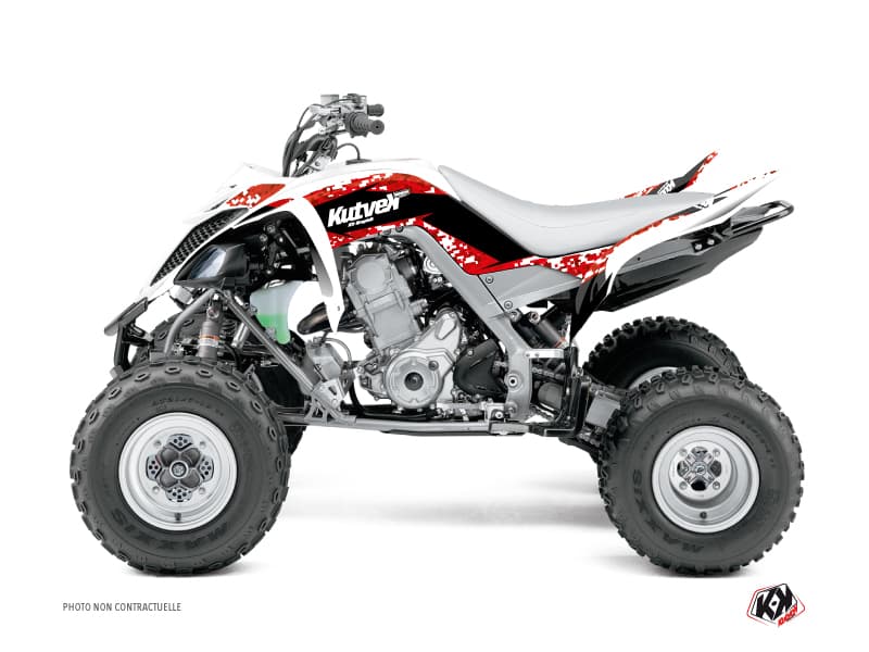 kit graphique quad yamaha raptor 660 predator rouge