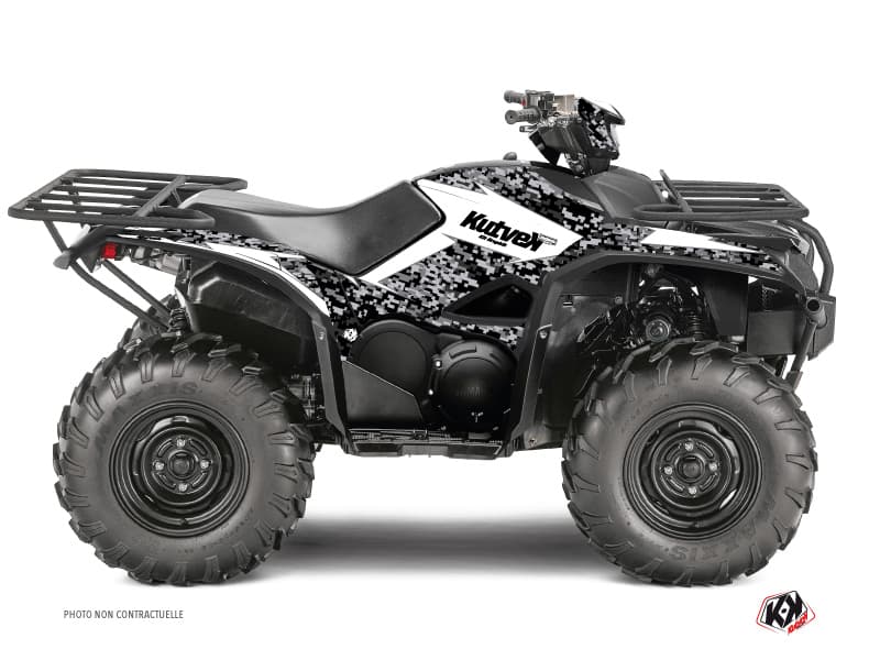 kit graphique quad yamaha kodiak 700 predator blanc
