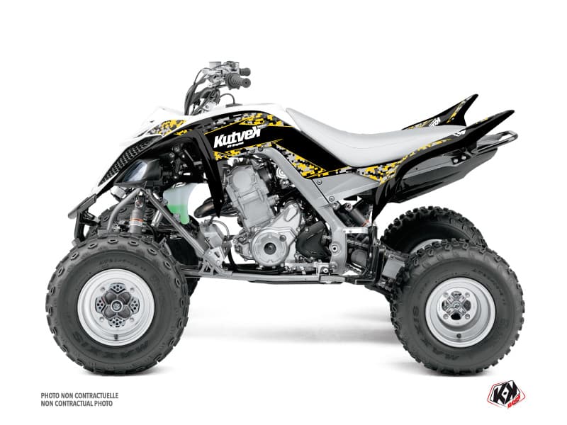 kit graphique quad yamaha raptor 700 predator 60th anniversary jaune 60th