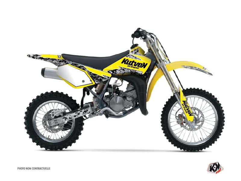 kit graphique motocross suzuki rm 85 predator jaune
