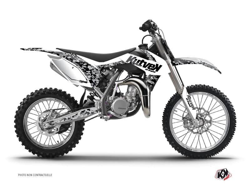 deko-set moto-cross predator ktm 85 sx weiß
