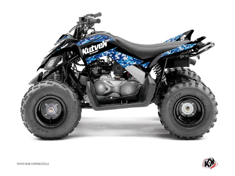 kit graphique quad yamaha raptor 90 predator bleu