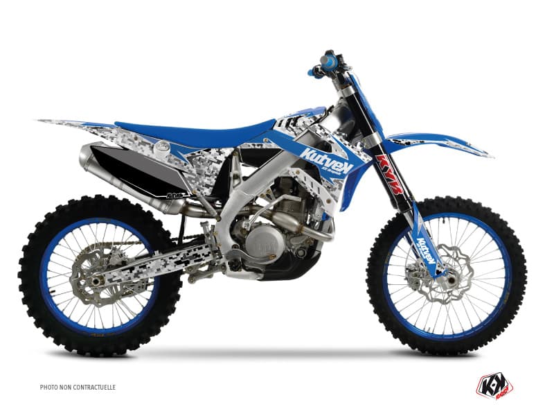 kit graphique motocross tm mx 250 fi predator bleu