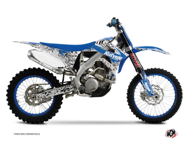 kit graphique motocross tm mx 450 fi predator bleu