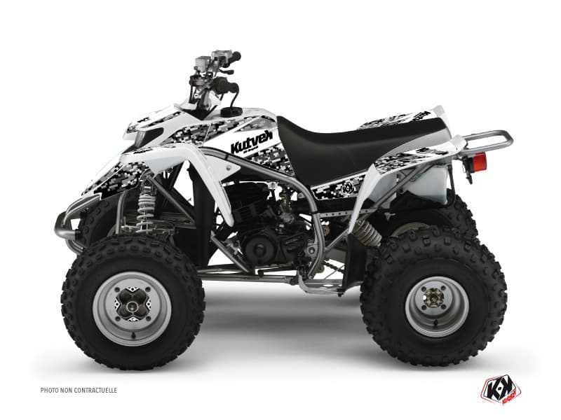 deko-set quad predator yamaha blaster weiß