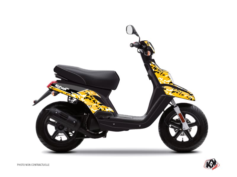 kit graphique scooter predator yamaha bws noir jaune