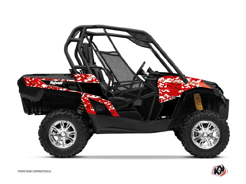 kit graphique ssv can-am commander predator rouge | Can am | Kutvek