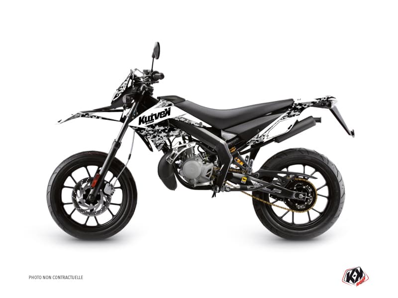 kit graphique 50cc predator derbi xtreme blanc | SENDA | Kutvek