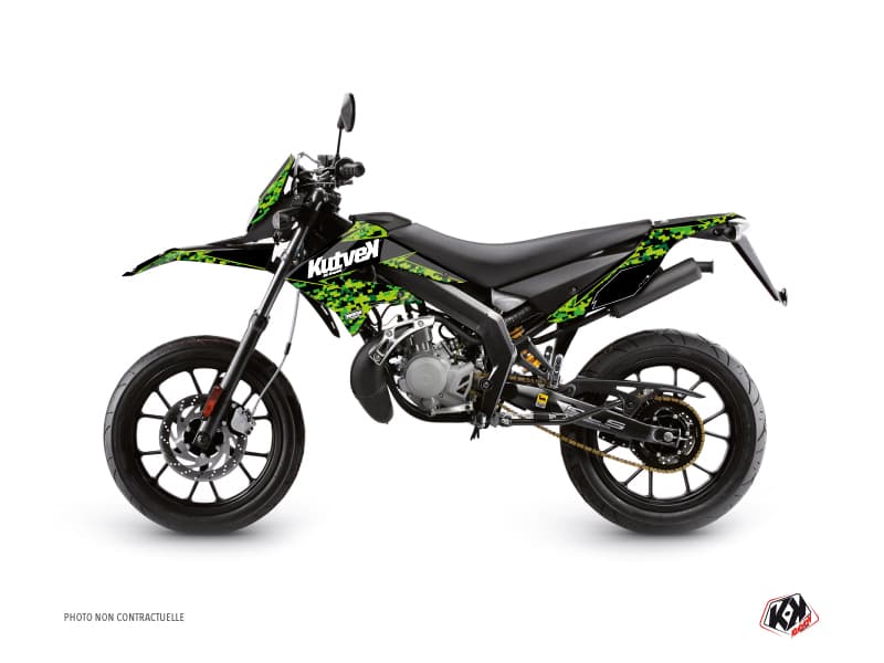 kit graphique 50cc derbi senda xtreme predator noir-vert | SENDA | Kutvek