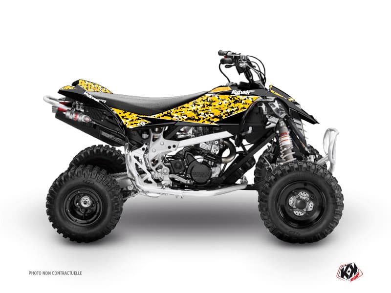 kit graphique quad can-am ds 650 predator noir-jaune