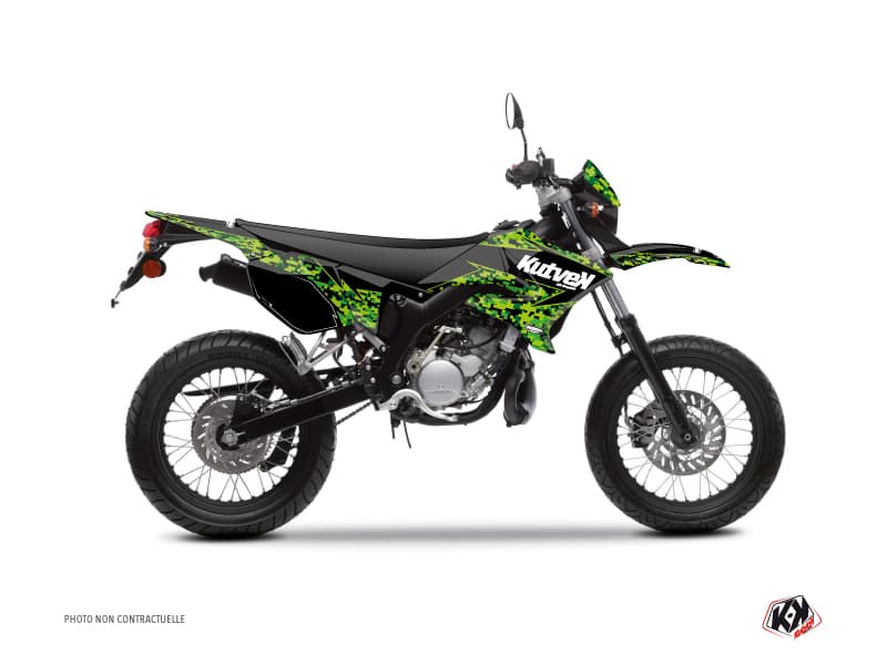 kit graphique 50cc predator yamaha dt 50 noir vert