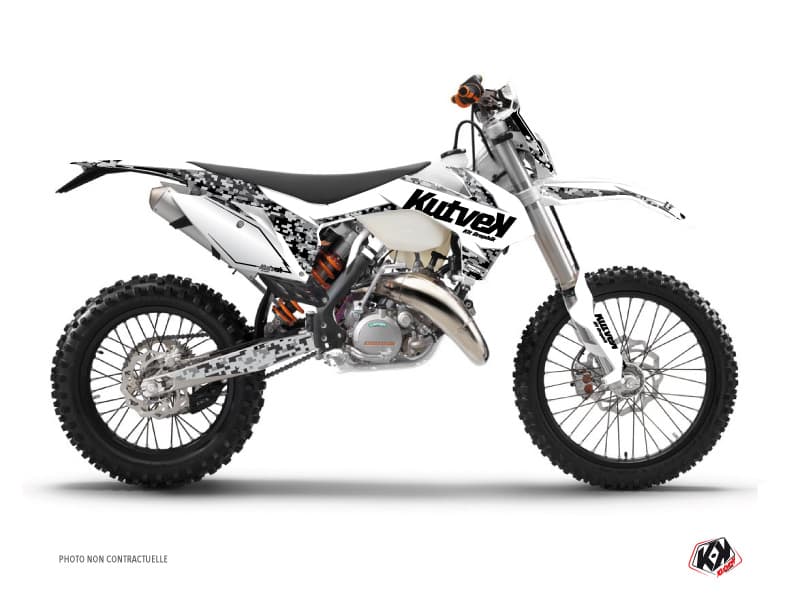 deko-set moto-cross predator ktm exc-excf weiß