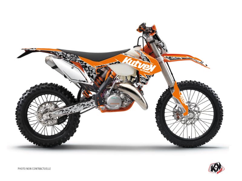 deko-set moto-cross predator ktm exc-excf orange
