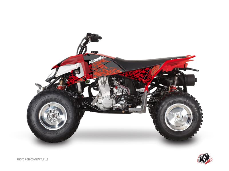 Kit graphique Quad Predator Polaris Outlaw 450 Rouge Noir
