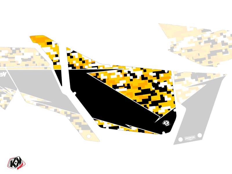 Suicide Doors Pro Armor Predator Can Am Maverick 2012-2017 Black Yellow Graphic Kit