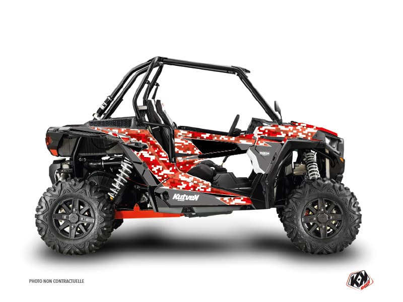 utv polaris rzr xp 1000 predator red graphic kit